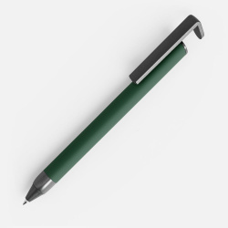 Ручка шариковая Standic с подставкой для телефона, зеленая, 14,5х1,5 см