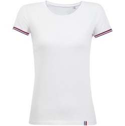 Футболка женская Rainbow Women, белая с ярко-синим, S–3XL