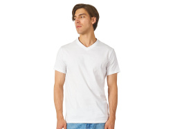 Футболка "Heavy Super Club" мужская с V-образным вырезом, Размер M, Цвет белый