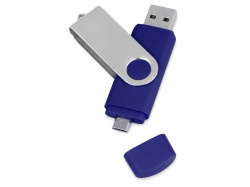 USB/micro USB-флешка на 16 Гб «Квебек OTG», Размер 16Gb, Цвет синий