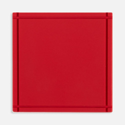 Лейбл из ПВХ Dzeta, L, красный, 5х5х0,2 см