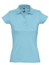Рубашка поло женская Prescott Women 170, бирюзовая, S–XXL