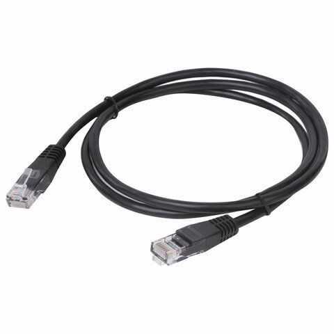 Кабель (патчкорд) UTP 5E категория, RJ-45, 1 м, SONNEN, для подключения Интернета по локальной сети LAN, 513122