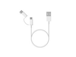Кабель «Mi 2-in-1 USB Cable Micro-USB to Type C», 30 см, Цвет белый