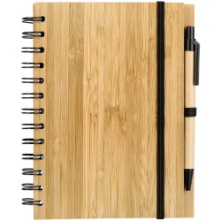 Блокнот на кольцах Bambook с шариковой ручкой, 18х14,5х1,9 см