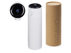 Вакуумная термокружка с индикатором и медной изоляцией «Bravo», тубус, 400 мл, Цвет белый