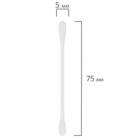 Ватные палочки КОМПЛЕКТ 100 шт., МЕЛОДИЯ, полиэтиленовый пакет, 128854
