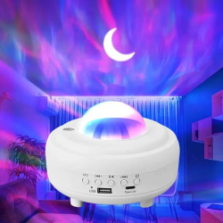 Музыкальный проектор – ночник Сияние с bluetooth  колонкой XY-899 LED (8 световых режимов, 3 уровня яркости, USB)