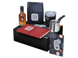 Подарочный набор «Re:y. Routine» с туркой, термокружкой и кофе, Цвет красный