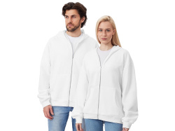 Толстовка оверсайз с капюшоном на молнии «Monaco», Размер XL-2XL, Цвет белый