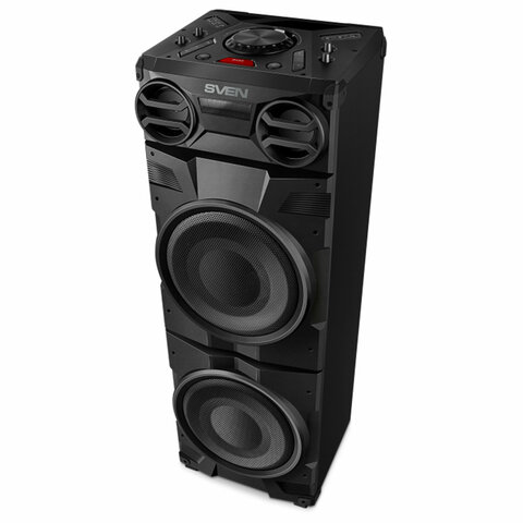 Колонка портативная SVEN PS-1900, 1000 Вт, TWS, Bluetooth, FM, USB, LED-дисплей, черная, SV-022037