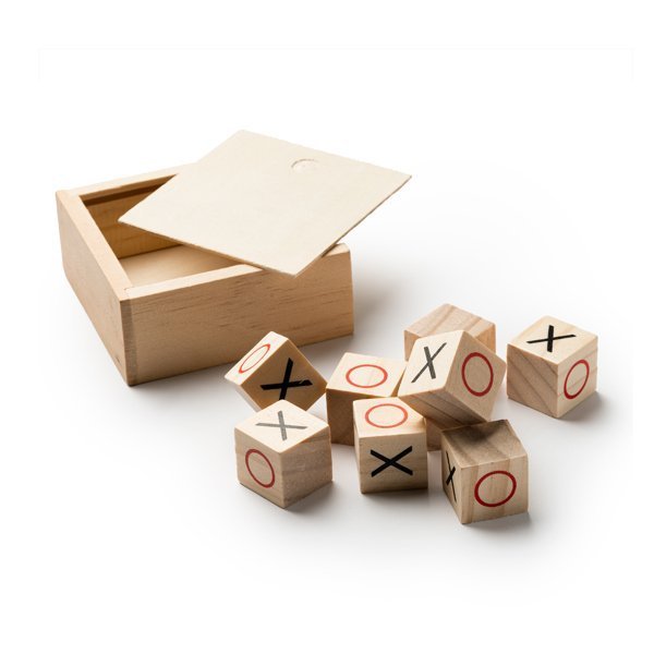 Настольная игра TRIWA / "Крестики-нолики" из деревянных кубиков в футляре
