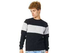 Свитшот блокинг «Edinburgh», мужской, Размер XL, Цвет черный/серый меланж