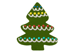 Пряник имбирный «Елка», Цвет зеленый