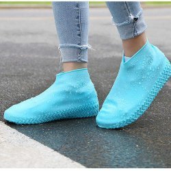Бахилы (чехлы на обувь) от дождя  и песка многоразовые силиконовые Waterproof Silicone Shoe. Суперпр