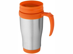 Термокружка «Sanibel», Цвет серебристый/оранжевый