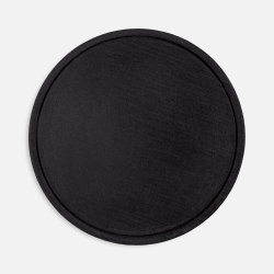 Лейбл из ПВХ Dzeta Round, L, черный, 5х5,01х0,2 см