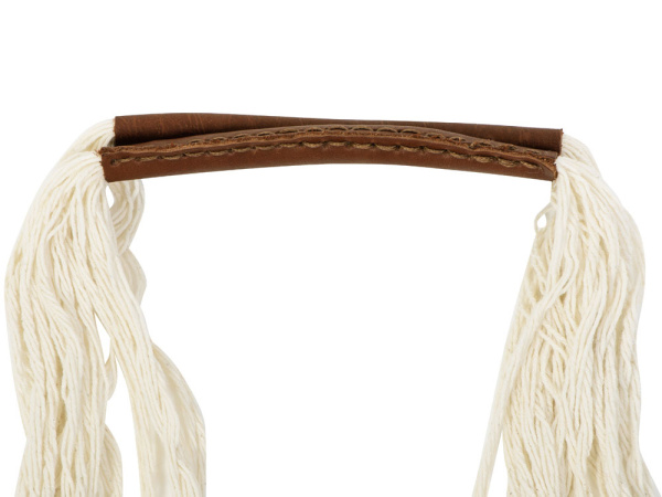 Авоська «Dream» из натурального хлопка с кожаными ручками, 15 л, Размер 15л, Цвет натуральный