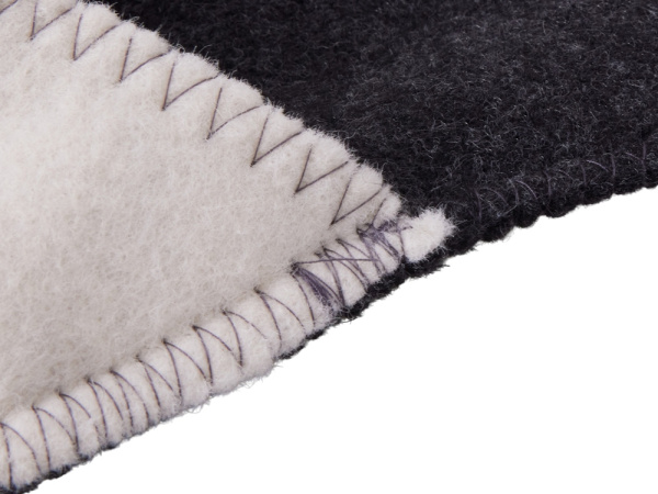 Тапочки двухцветные для бани и сауны «Healing», Цвет серый/белый