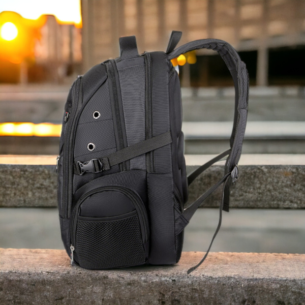 Вместительный рюкзак для ноутбука Legioner Backpack M04, серый / Ортопедическая спинка, вентиляция спины