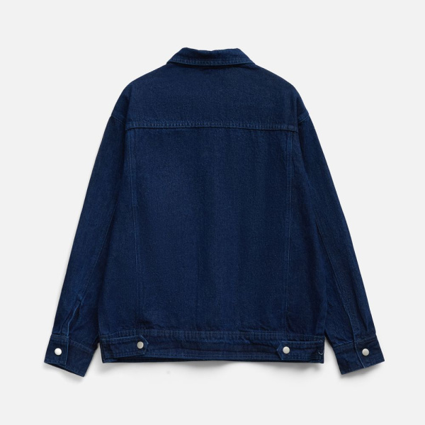 Куртка джинсовая O1, темно-синяя, XS–4XL