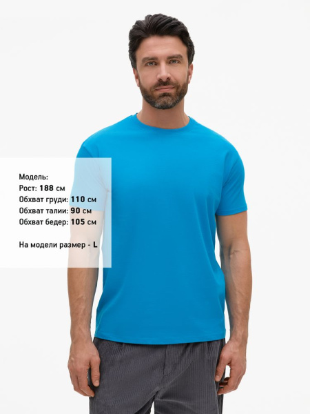 Футболка Imperial 190, ярко-бирюзовая, XS–5XL