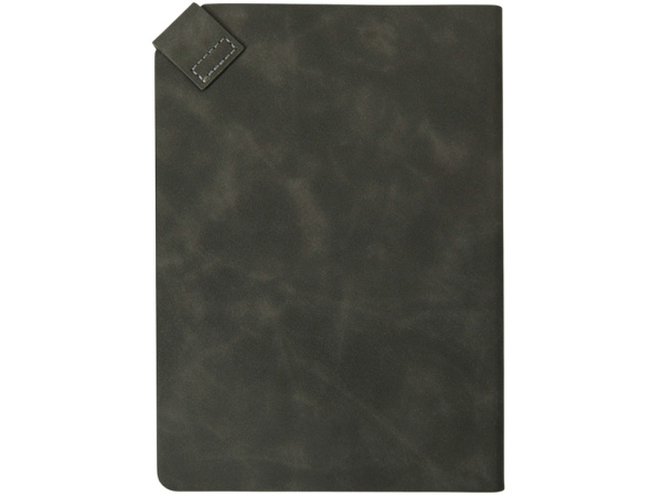 Блокнот А5 с магнитным клапаном в гибкой обложке «Chaplin», Цвет серый