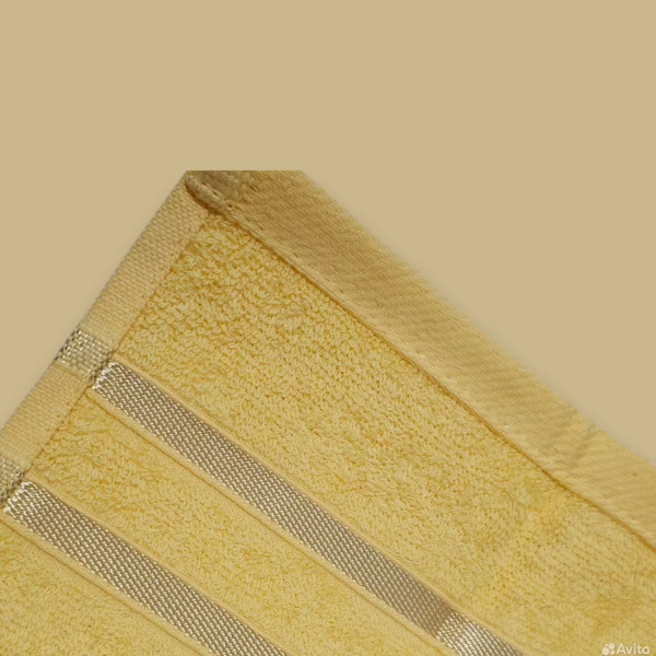Набор полотенец, 3 размера (70x130, 50x85, 30x50 см), 100% хлопок, высокое качество, плотность 400 г/м², желтый / Яркий акцент для вашего уюта