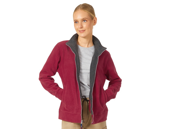 Куртка флисовая "Nashville" женская, Размер XL, Цвет красный/пепельно-серый