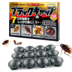 Средство (ловушка) от тараканов Earth Black cap (использование в помещении и на улице, 12 штук в упа