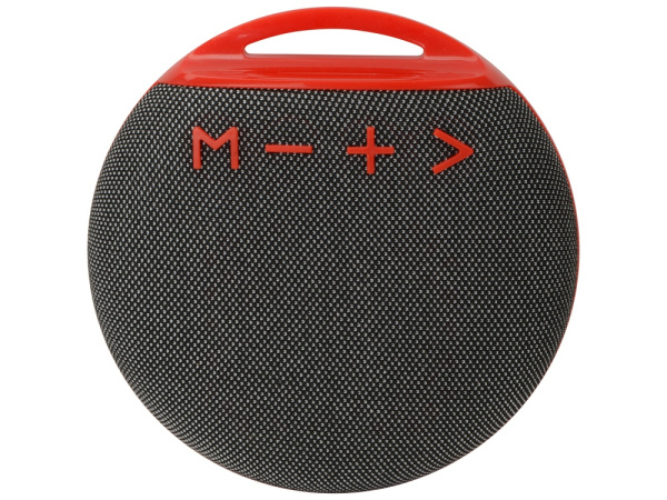 Портативная колонка «Tempo», Цвет красный/серый