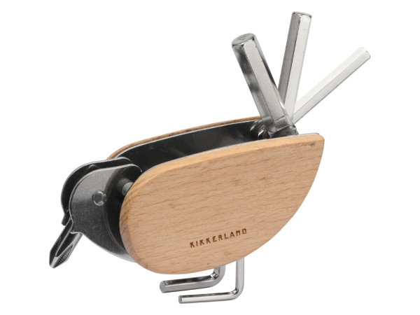 Мультитул в форме птицы «Bird», Цвет серебристый/натуральный