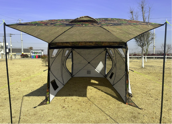 Утепленная трёхслойная Зимняя палатка MIR-2023MC 200*400*170см/200cm (H)  без пола