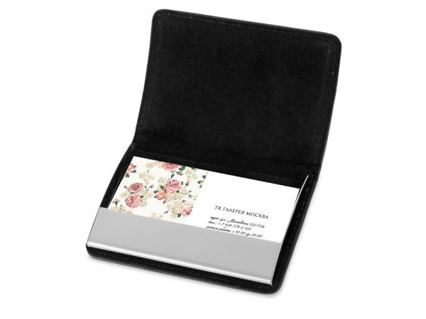 Визитница «Намибия», Цвет черный/серебристый