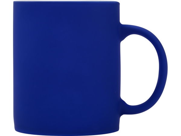 Кружка с покрытием soft-touch «Barrel of a Gum», Цвет синий