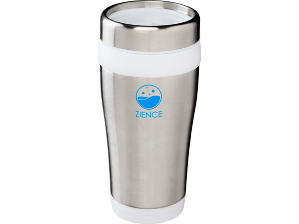 Термокружка «Elwood», 400 мл, Цвет серебристый/белый