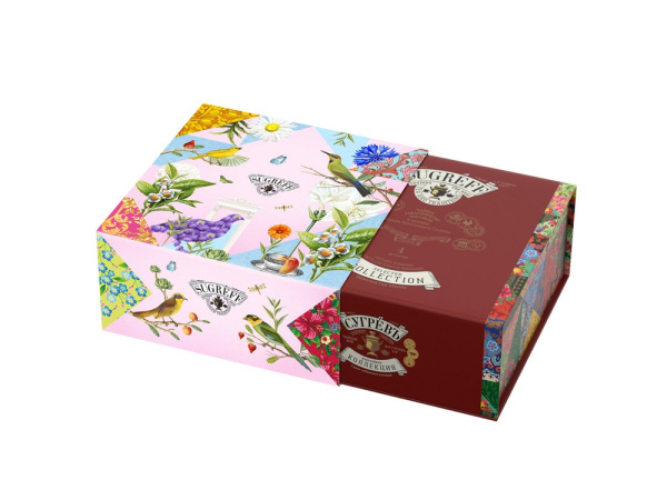 Подарочный набор c купажами чая и сладостями «Весенние птицы», Цвет мультиколор