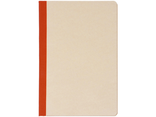 Блокнот А5 из переработанного тростника и RPET «Adiantum», Цвет красный/бежевый