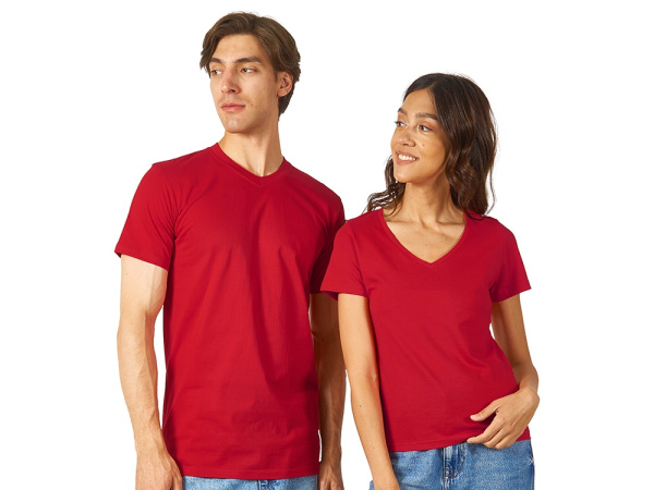 Футболка "Heavy Super Club" мужская с V-образным вырезом, Размер L, Цвет красный