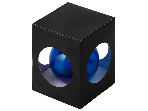 Стеклянный елочный шар «Frozi», Цвет синий прозрачный