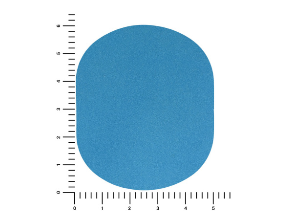 Патч «Овал», nubuk, Цвет голубой