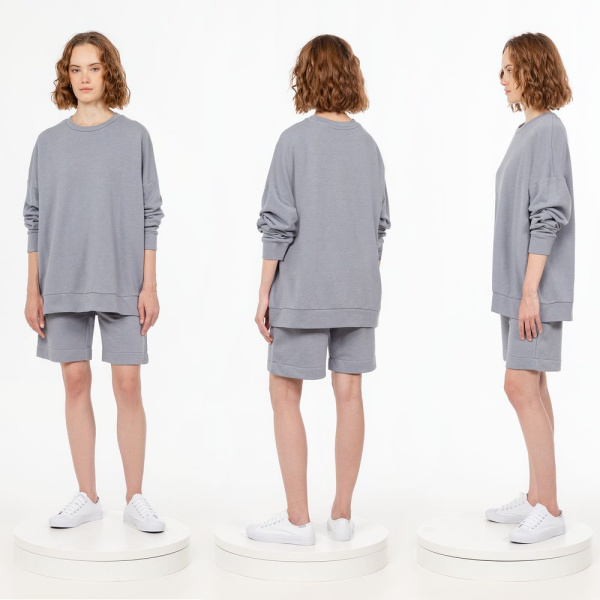 Свитшот унисекс S2, серый, XS–XXL