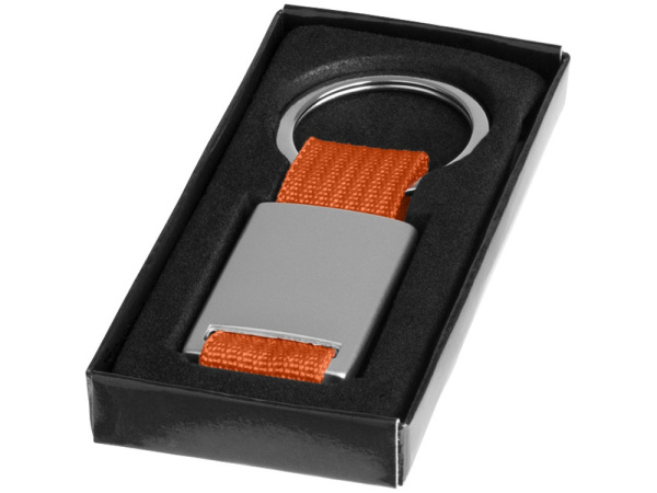 Брелок «Mondo», Цвет серебристый/оранжевый