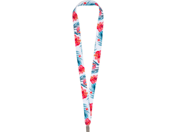 Ланъярд под сублимацию с клипом, 2 см, Цвет белый