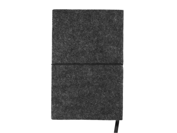 Блокнот из RPET-фетра «Felt», Цвет темно-серый