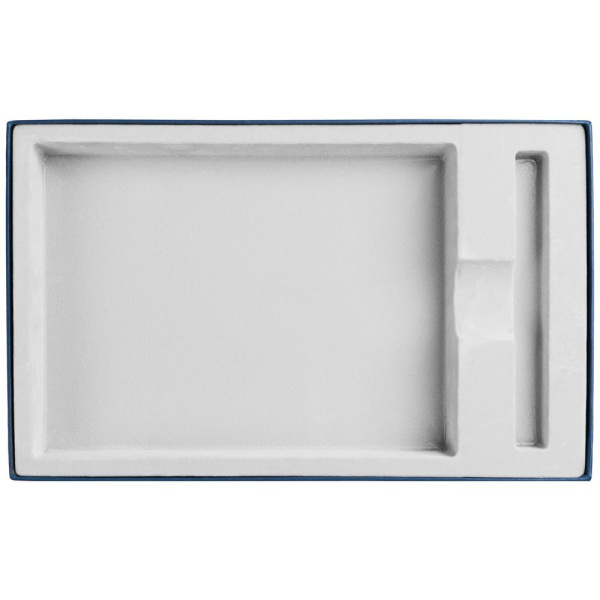 Коробка Horizon с ложементом под ежедневник и ручку, синяя, 29,7х18х3,5 см