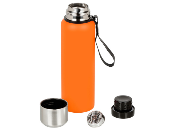 Вакуумный термос «Story», тубус, 800мл, Цвет оранжевый, серебристый