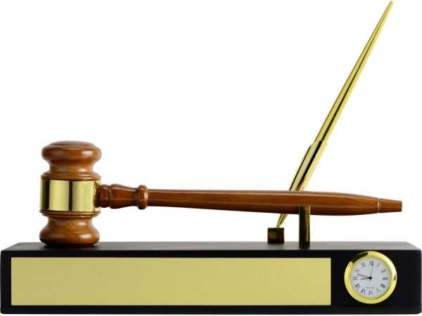 Настольный прибор «Финансовый директор», Цвет коричневый/золотистый