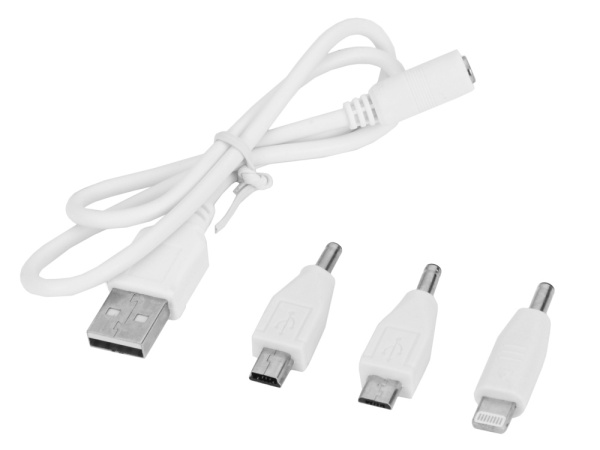 Внешний аккумулятор «Спайк», 8000 mAh, Цвет черный/белый