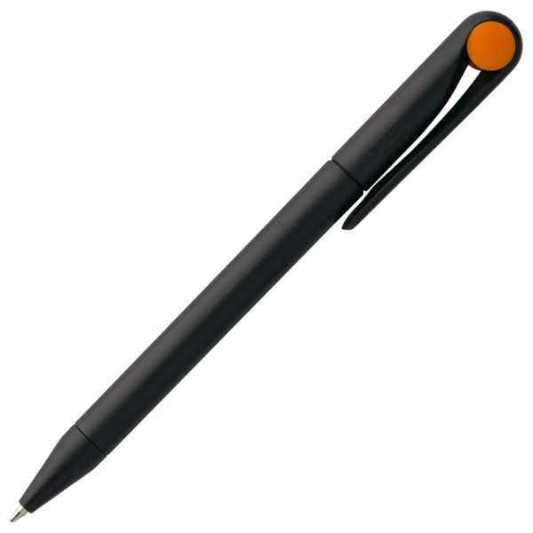 Ручка шариковая Prodir DS1 TMM Dot, черная с оранжевым, 14х1,1 см